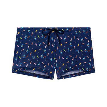 Summer Swim Shorts | Navy Print 402995-I0RA
